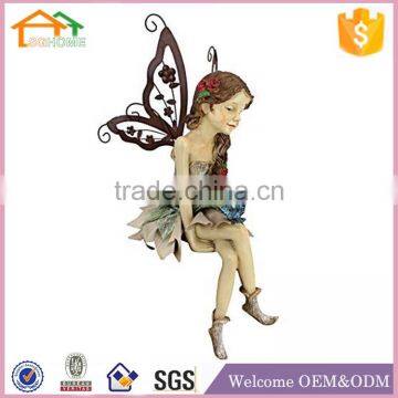 Factory Custom made best home decoration gift fancy polyresin resin fairies figurines sitting