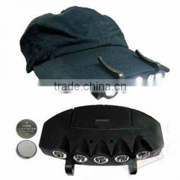 2014 New Super Bright 5 LED Cap Hat Hand Free Bike Hunting Fishing Hiking Headlamp Light