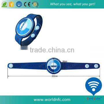 Good Quality 13.56MHz ISO 14443A Ultralight NFC PVC Wristbands photo-2