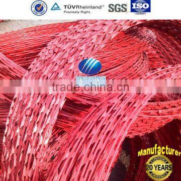 PVC coated concertina razor wire, CBT-65 razor barbed wire