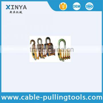 Hook Type 5T Single Sheave Pulley Block and Tackle for Lifting Rope With Nylon Wheel