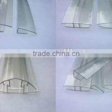 Foshan factory pc profiles for pc hollow sheet -PC U & PC-H