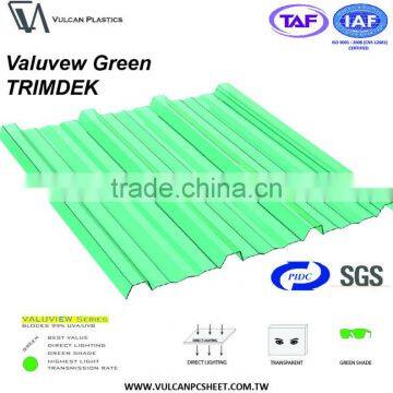 Co-Extruded Plastic Polycarbonate Corrugated Roofing Sheet (Valuview Green TRIMDEK) photo-4