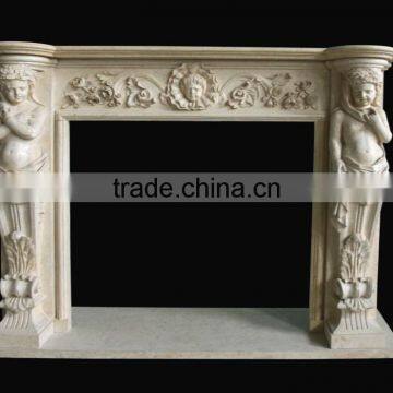 Western Style Carving Marble Fireplace photo-5