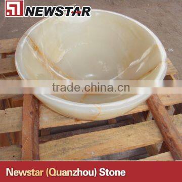 natural white onyx sink