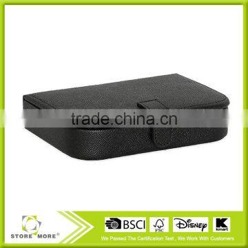 New Products!!!Black Leatherette Fabric STORE MORE Cufflink Box photo-2