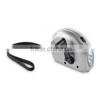 Dynamo torch with 3 LED and 1m tape measure