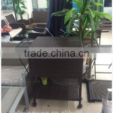 Square Rattan Wicker Dark Brown Ice Cooler photo-2