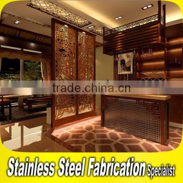 5 Start Hotel Stainless Steel Dubai Room Divider Screen