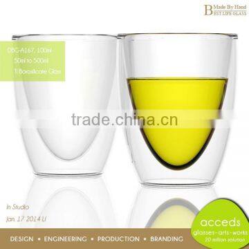 Tableware Producer Double Wall Heat Resistant Espresso Coffee Glass Cup photo-5