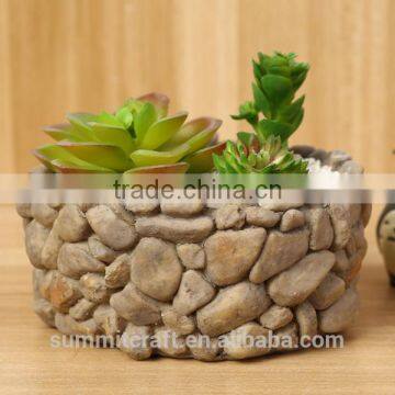 Imitation Stone Resin Small Garden Flower Pot photo-2