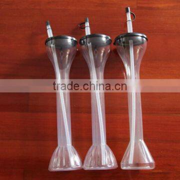 Plastic Beer Cup Yard Glass Yard Slush Ice Cup Yard Beer Slush Cup With Lid and Straw photo-3