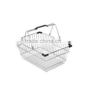 Metal Chrome Wire Mesh Shopping Basket