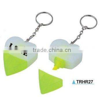 Heart shape highlighter pen (with key tag)