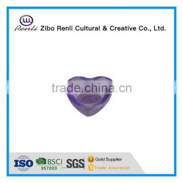 Purple Crystal Heart Shape Glass Tealight Candle Holder for Wedding photo-4