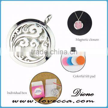 Professional wholesale stainless steel perfume aroma necklace pendant