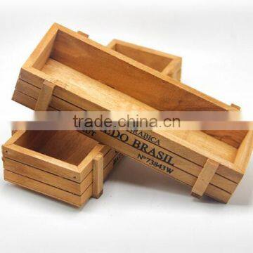 Rustic Wooden Flowerpots