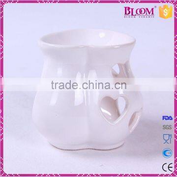 Heart Shape White Ceramic Essential Oil Burner for Craft photo-4