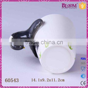 Unique White Ceramic Elephant Desgin Animal Mug photo-6