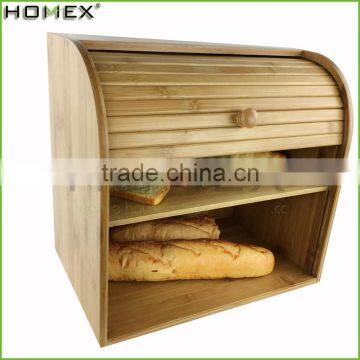 Bamboo kitchenware--bread box and canister set Homex-BSCI