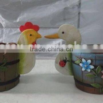 Colorful Garden Balcony Fiberglass Animal Shape Bonsai Pot photo-3