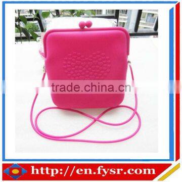 silicone change purse silicon women bag silicone bag with tail