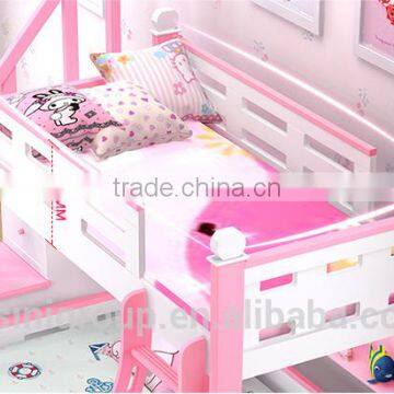 Color Life Mini Children Kid Bed Furniture Wooden Bunk Bed Set for Twins Bedroom Room photo-6