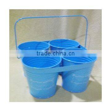 Metal Herb and Flower Planter in Color photo-2