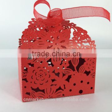 Customized foldable sweet candy box for wedding romantic paper wedding box