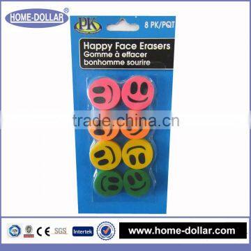 Korean style mini hot selling student use emoji kids toy eraser with best price