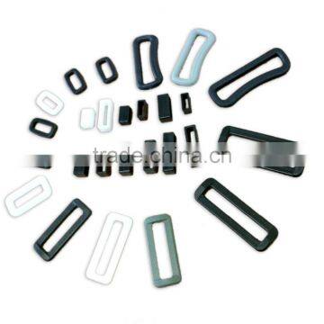 Black, White, Color, Plastic POM NYLON Loops, Rectangle rings