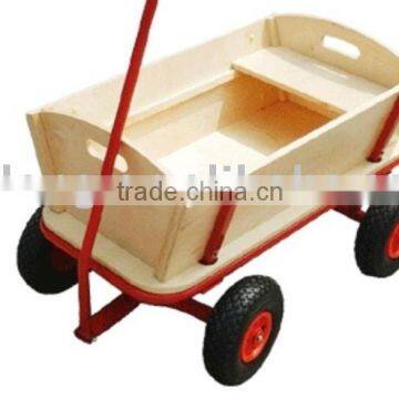 Go kart trailer, Sandbeach cart trailer. wooden wagon,children tool cart,four wheels ,high quality from manufacturer