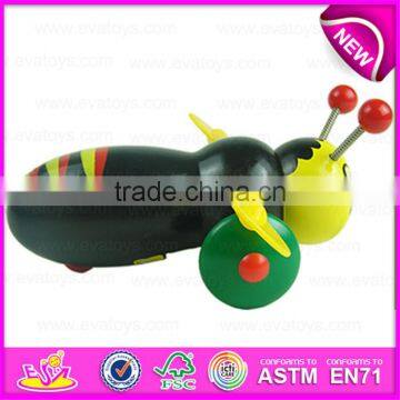 Cartoon Animal Bee Design Kids Hand Push Toy,Preschool Baby Lovely Animal Toys Wooden Little Bee Push Toy W05B111 photo-4