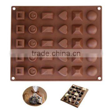 Christmas Chocolate Molds,Fancy Silicone Cake Mold 30 Cavity Multi Shaped Candy Jelly Ice photo-3
