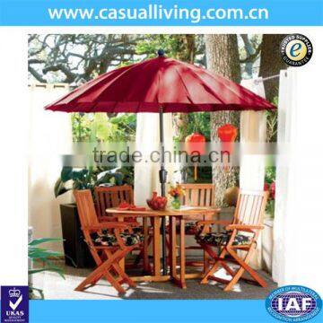 New designe Red umbrellas with crank and Multi-Rib for shadow