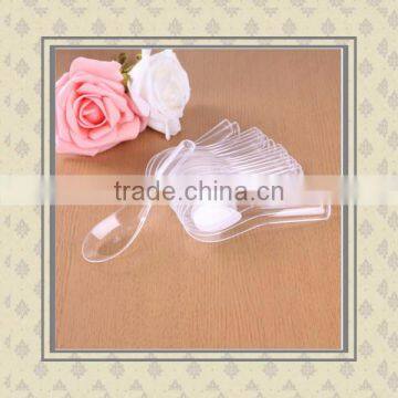 Custom Hot Sell Food Grade Plastic Clear Disposable Spoons/OEM Promotional Disposable Plastic Spoons Maker