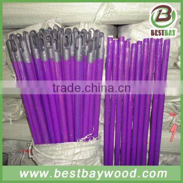 PVC Coated Wooden Broom Handle With Thread Wooden Broom Stick / Wood Handle / photo-3