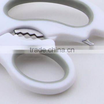 Stainless Steel Kitchen Tool White Handle Scissors photo-3