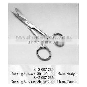 Dressing Scissors , Sharp/Blunt , 14 Cm Curved