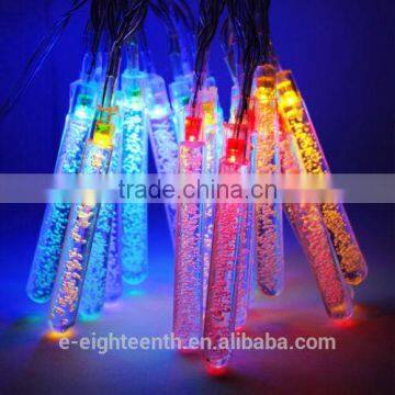 2016 new hot sale Solar Power Waterproof 20 LED Bubble Bar Fairy String Lights Party Wedding Xmas Outdoor Decoration