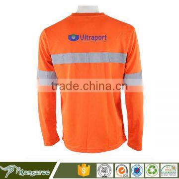 V-Neck High Visibility Fluorescent Reflective Tape T-Shirt photo-5
