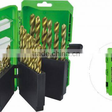 GS certificated 25pcs High Speed Steel twist drill bit set