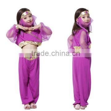 Cute Girls purple top and pants costume set HN002