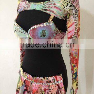 High gradewomen printed wear for dance QQ018