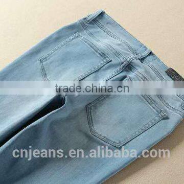 GZY 98%cotton+2%spandex Factory in Guangzhou Fashion Ladies Jeans Top Design