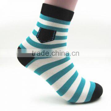 Custom Logo Striped Top Quality Fashionable Cotton Mens Socks photo-2