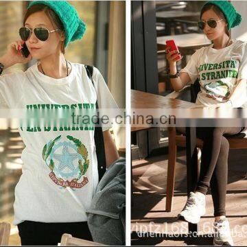 Custom the High Quality Fashion All the Time Cheap Lady's Short Sleeve T-shirt Manufacture China photo-4