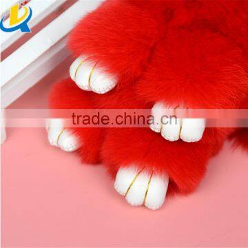 Wholesale Luxury Hot Sale Colorful Mink Fur Novelty Rabbit Keychain photo-6