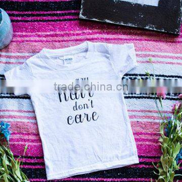 Cheap Latest Design Wholesale Fashion Baby Clothes Short Sleeve White Cotton Custom Print T-shirt photo-3