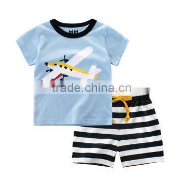 zm50109b summer new design t shirt kids short sleeve middle pants boys set clothes